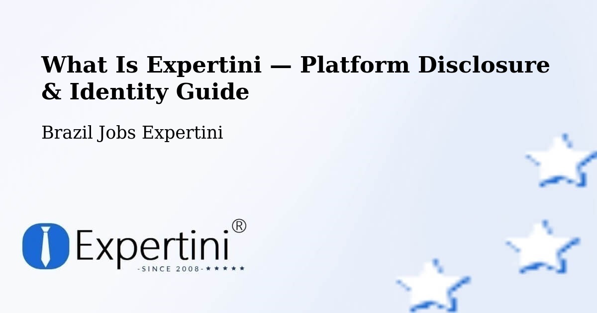 What Is Expertini — Platform Disclosure & Identity Guide – Conchal